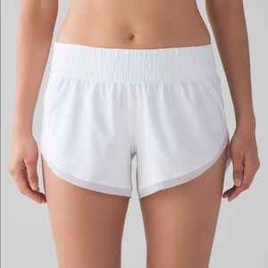 Iululemon white anew shorts
